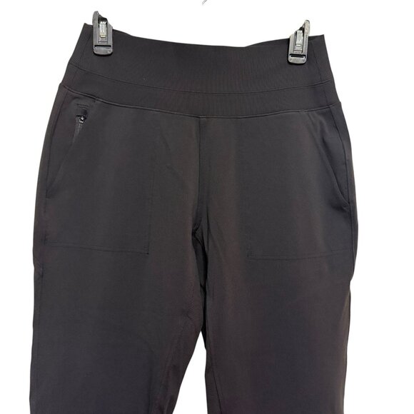 Athleta Venice High Rise Jogger Pants Size Medium Black 597888 Yoga Pockets - Picture 2 of 7